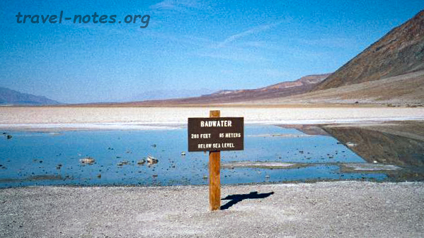 Lowest point in N. America: Badwater